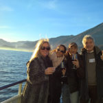 Celebrating on the ferry