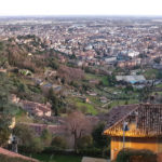 Bergamo view of the two towns Alta and Bassa